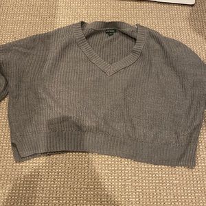 grey off the shoulder, v-neck sweater super soft good quality